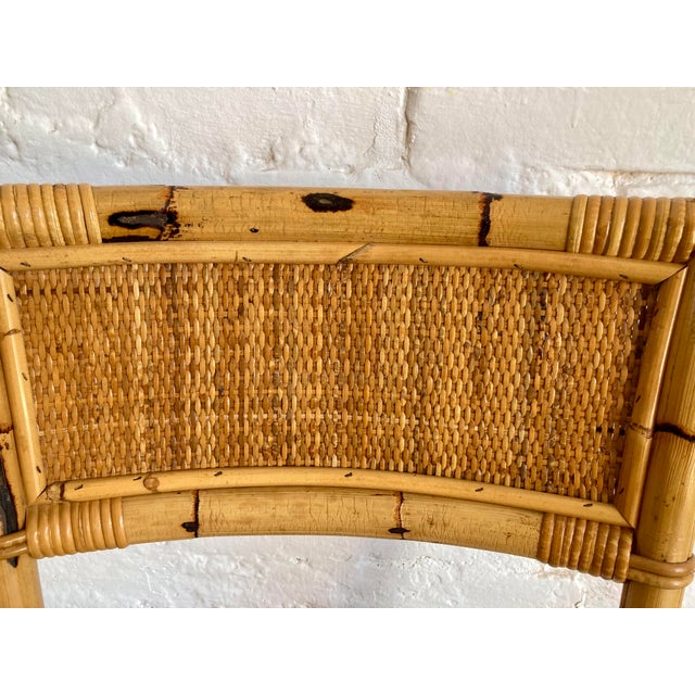 Italian Wicker and Rattan Chairs, 1970s, Set of 4 For Sale - Image 15 of 16