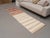 1970s Vintage Handmade Wool Cotton White Beige Kilim Runner Rug For Sale - Image 4 of 11