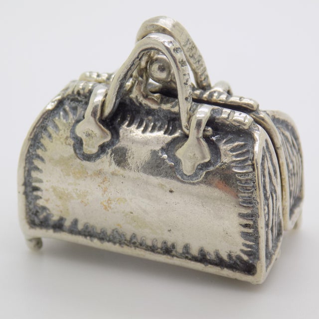 Vintage Italian Silver 800 Purse Dollhouse Miniature Box, 1970s For Sale - Image 14 of 14