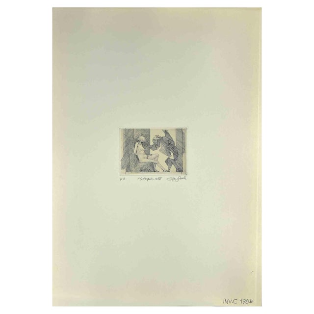 Leo Guida, Talk, Original Etching, 1985 For Sale