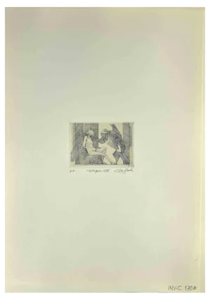 Leo Guida, Talk, Original Etching, 1985