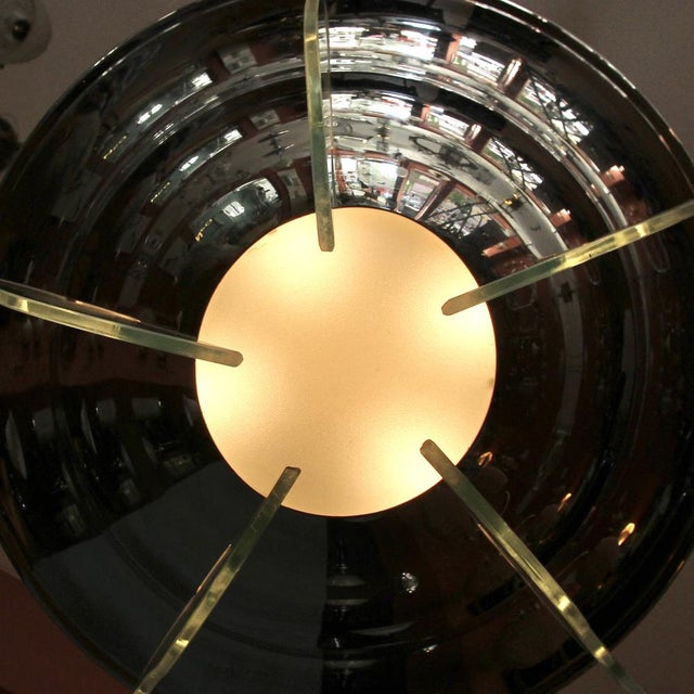 Metal French Art Deco Pendant Lamp, 1930s For Sale - Image 7 of 11