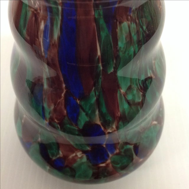 Czechoslovakia Kralik Austria Cased Spatter Glass Vase For Sale - Image 4 of 5