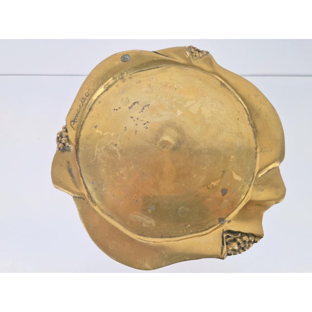 Brutalist Brass Amadeo Petit-Four Dish by Kurt Jesch for Fratelli Tonini, 1970s For Sale - Image 9 of 11