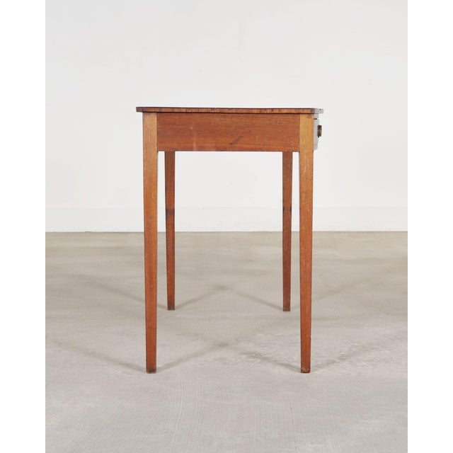 19th C. English Regency Bow Front Side Table or Small Desk For Sale In Sacramento - Image 6 of 18