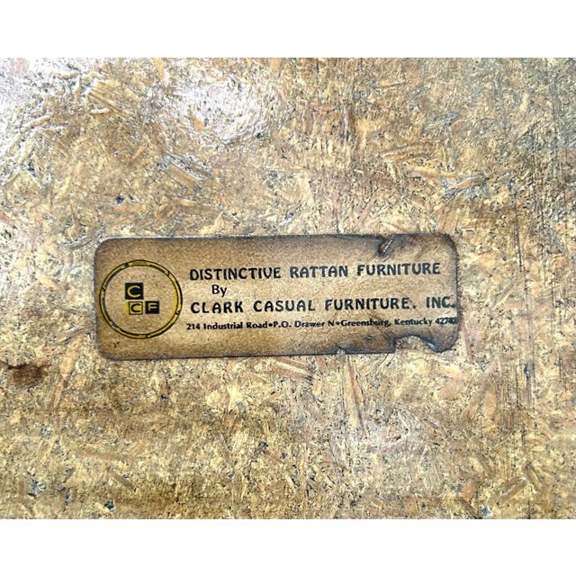 Black 1980s Rattan Bamboo Upholstered Bar Stools – Aviary Fabric, Set of Two For Sale - Image 8 of 11