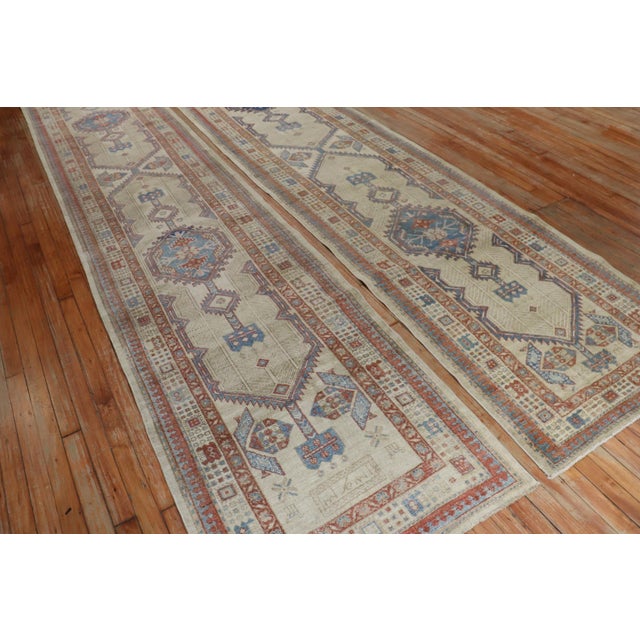 Early 20th Century Pair of Persian Serab Runners - 2'11" x 13'9" For Sale - Image 4 of 18