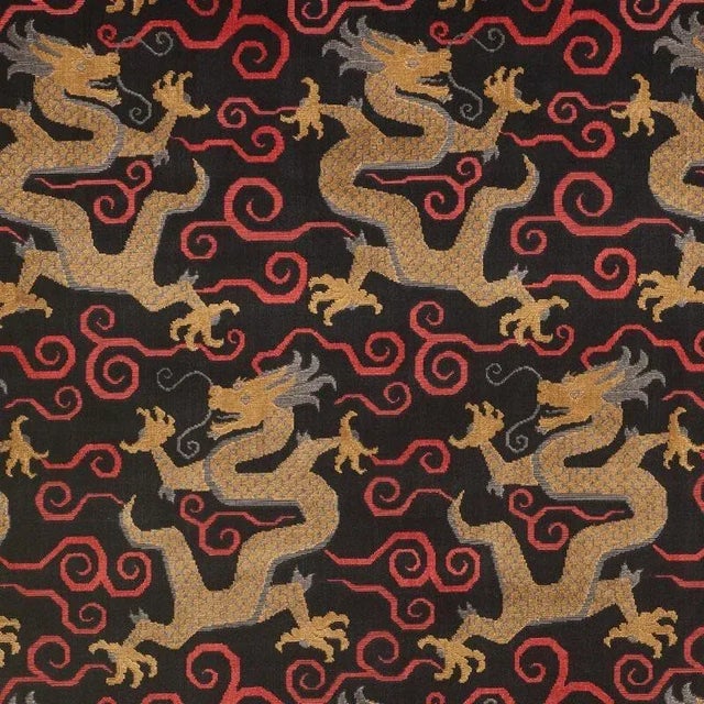 Sample - Schumacher Bixi Velvet Fabric in Onyx For Sale