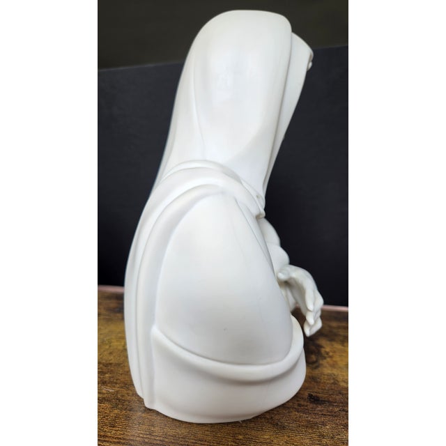Mid 20th Century Edward Marshall Boehm Bisque Porcelain Madonna Bust For Sale - Image 13 of 16