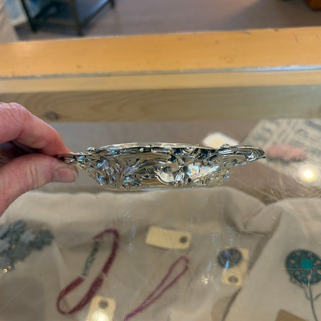 Reed and Barton Les Six Fleurs pattern small sterling dish