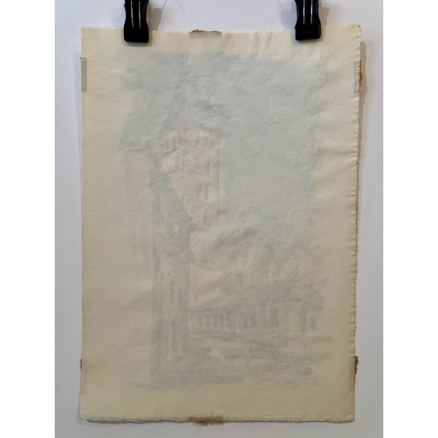 1970s Henry Emil Salloch Original Watercolor on Paper San Esteban, Segovia España. 1972. For Sale - Image 5 of 6