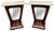 Italian Mirrored and Lacquered Goatskin Console Tables, 1950, Set of 2 For Sale