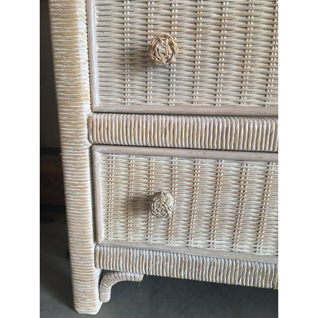 Henry Link White Wicker Vintage 3 Drawer Chest Dresser Set Chairish
