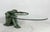 Sculptural side table/coffee table with female nude sculpture, bronze, France, 1980s, green patina, Dimensions approx.: W....