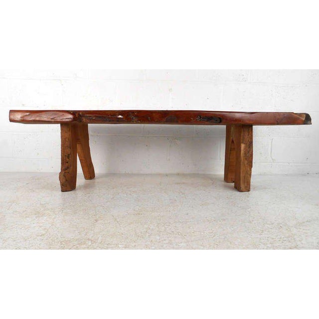 Rustic Wood Slab Coffee Table Chairish