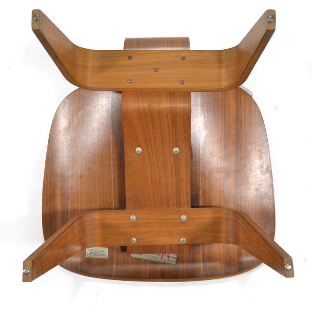 1950s Eames Rare Matched Pair of Walnut LCW Lounge Chairs For Sale - Image 5 of 9