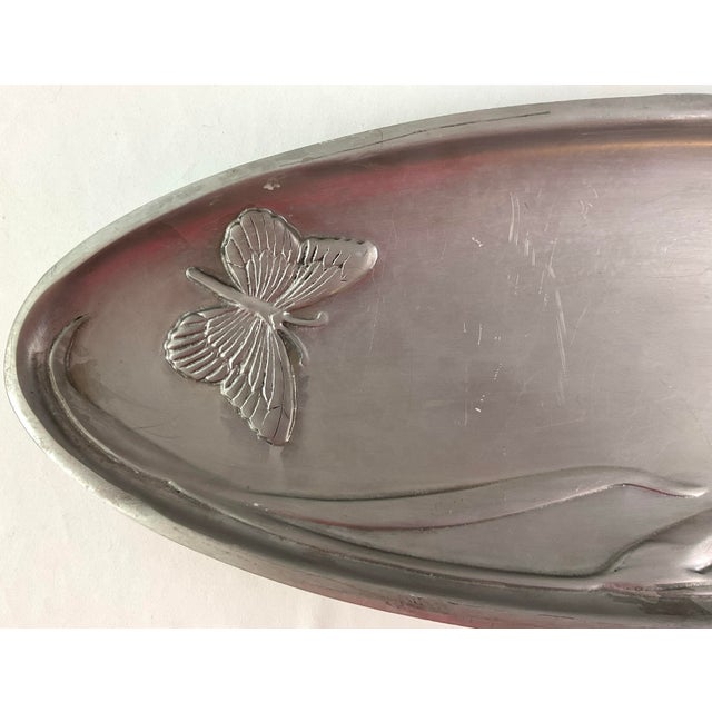 Metal 1990s Lenox-“Butterfly Meadow Collection” Aluminum Alloy, Oval Serving Tray For Sale - Image 7 of 8