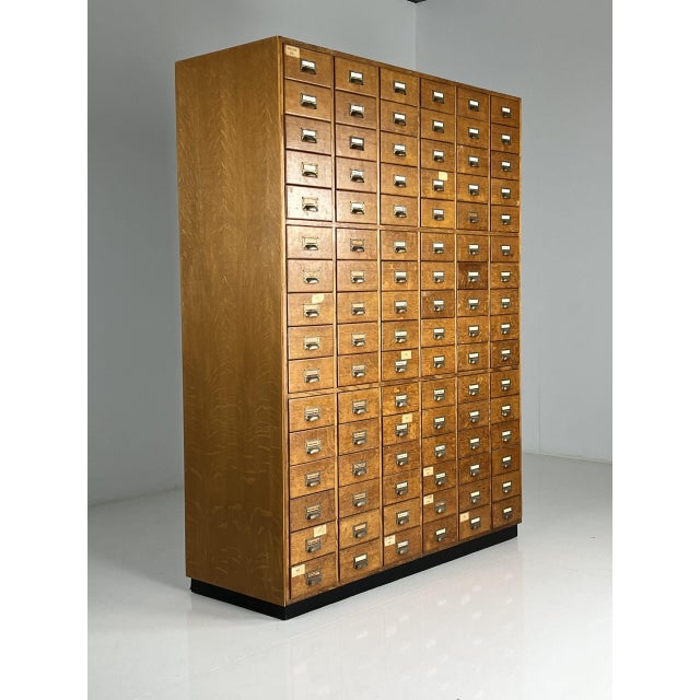 Brown Large Vintage Pharmacy Chest of Drawers, 1960s For Sale - Image 8 of 14