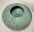 1970s Vintage American Signed Ed Thompson Ribbed Green Verdigris Pottery Vase Bowl For Sale - Image 5 of 15