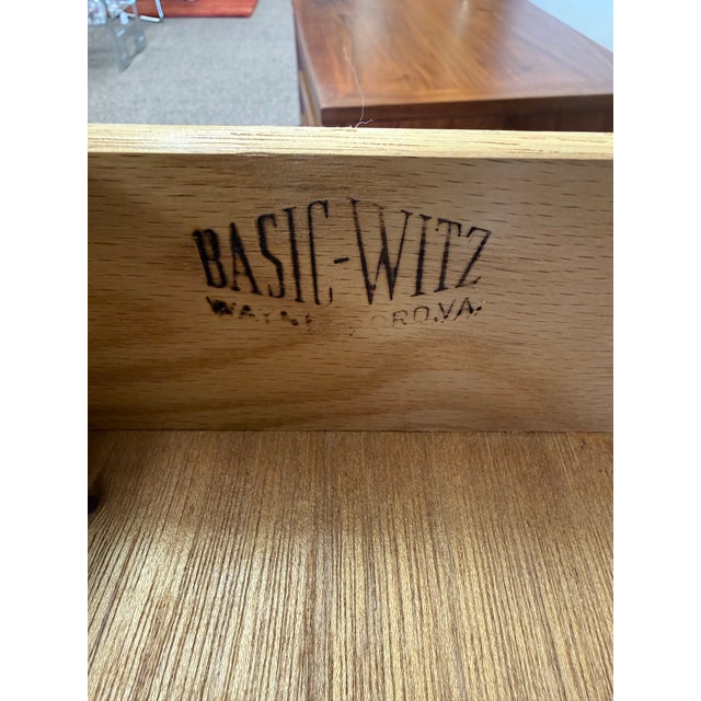 Mid Century Modern Walnut Nine Drawer by Basic Witz For Sale - Image 10 of 12