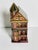 Rare antique handmade of pieces of straw miniature handpainted doll house 4 stories with mezzanine. Collectible