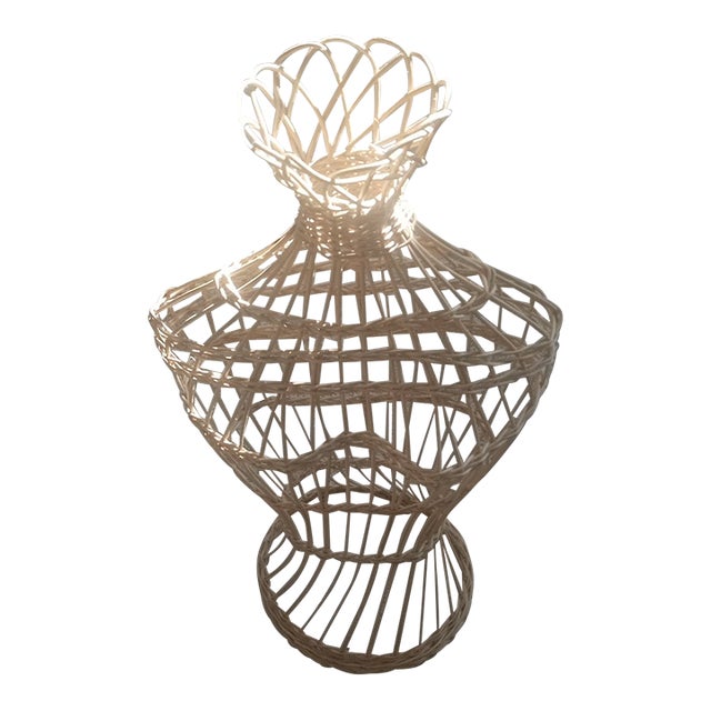 Gorgeous 1970 Wicker Mannequin or Dress Form. For Sale