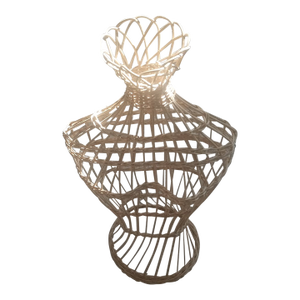 Gorgeous 1970 Wicker Mannequin or Dress Form.