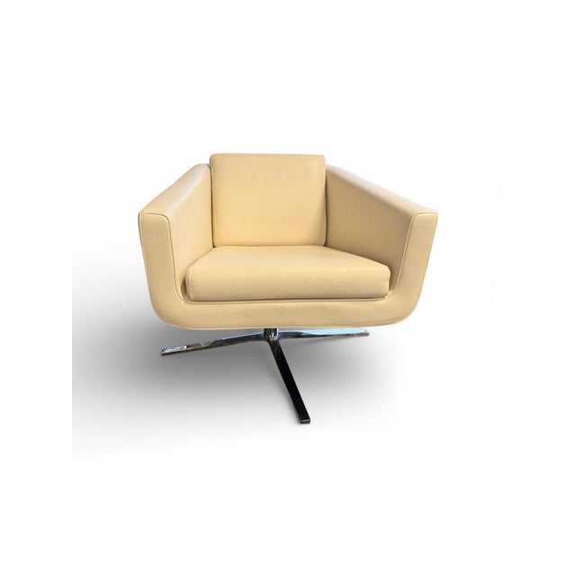 Cream Pavo Armchair in Cream Leather with Chrome Frame from FSM, 2000s For Sale - Image 8 of 8