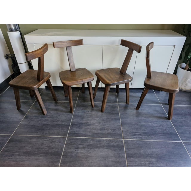 Brutalist Model T Chairs from Olavi Hanninen, Finland, 1960s, Set of 4 For Sale - Image 6 of 11