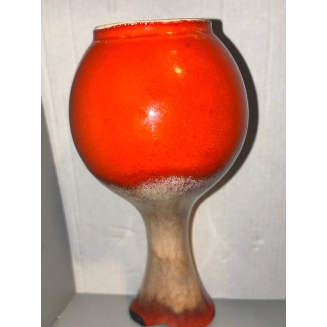 1969 Royal Haeger Volcanic Flame Vase Rare Bittersweet Crème Glaze For Sale - Image 9 of 12