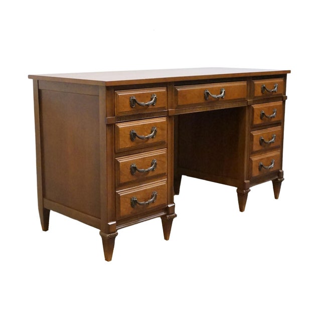 BASSETT FURNITURE Solid Cherry Italian Neoclassical Tuscan Style 54" Writing Desk 30" High 54" Wide 22" Deep Knee Area:...