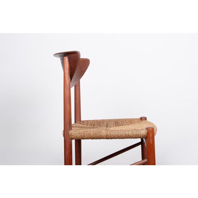 Danish Model 316 Chairs in Teak and Seagrass by Peter Hvidt and Orla Molgaard-Nielsen for Soborg Mobelfabrik, 1960s, Set...