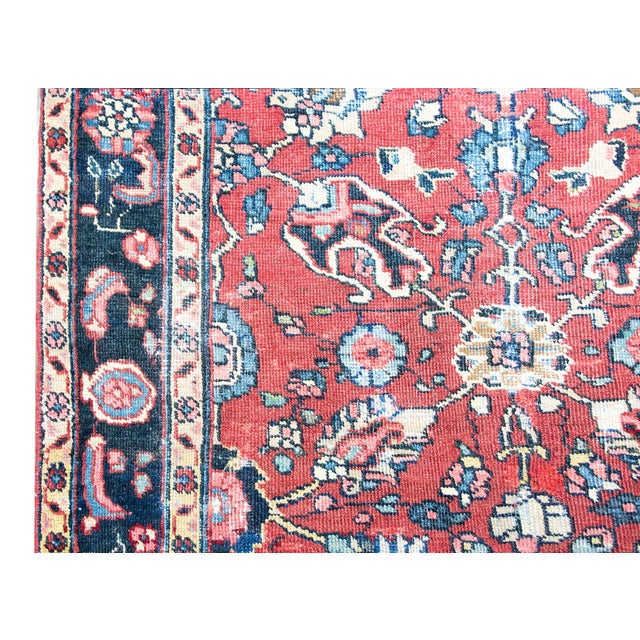Textile Early 20th Century Persian Heriz Rug For Sale - Image 7 of 15