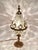 Art Nouveau Crystal Glass and Brass Table Lamp with Putte, 1950s For Sale - Image 16 of 18