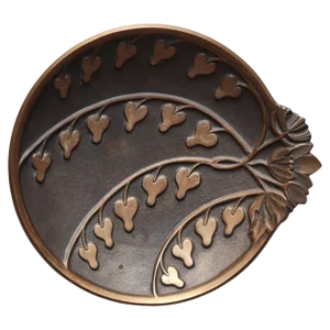 Art Deco Genuine Ore Tray in Patinated Bronze, Denmark, 1930s