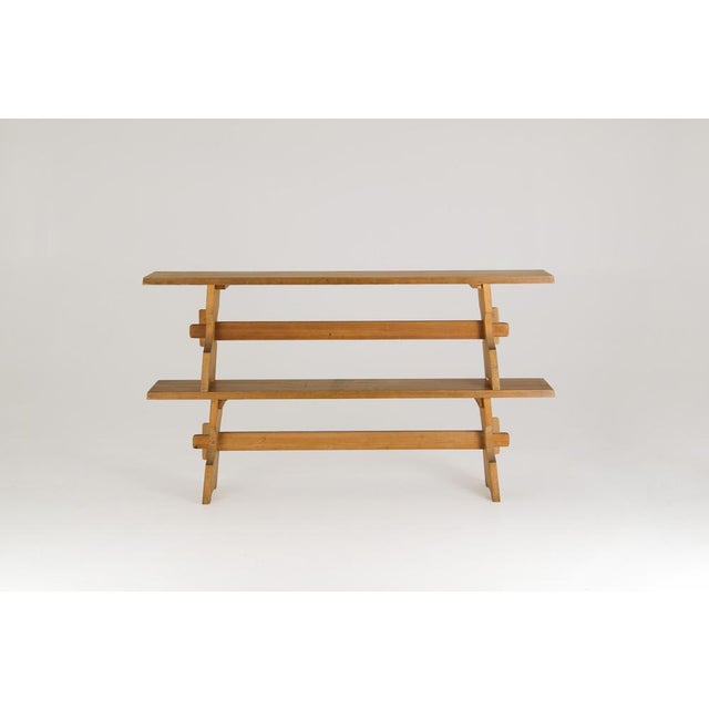 1960s Mid-Century Brutalist Pine Benches, 1960s, Set of 2 For Sale - Image 5 of 14
