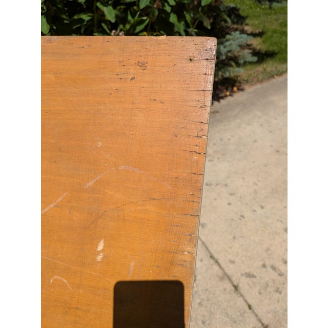 Antique Industrial Cast Iron Adjustable Pedestal Base Drafting Artist Table For Sale - Image 13 of 15