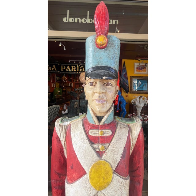 1950s Pair of British Royal Guards Polychrome Statues For Sale - Image 9 of 13