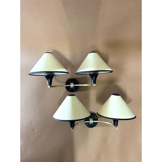 Wall Lamps from Arlus, France, 1950s, Set of 2 For Sale - Image 4 of 14