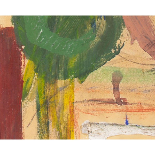 Mid 20th Century Abstract Mixed Media Painting For Sale - Image 5 of 8