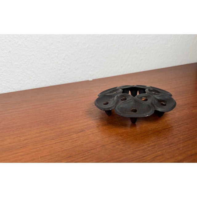 Metal Mid-Century Modern Danish Brutalist Cast Iron Candleholder by Jens Harald Quistgaard, 1960s For Sale - Image 7 of 18
