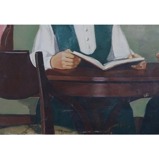Lenin and Krupskaya Oil Painting, Original Soviet Art by Filatov a.i. 110-159,5 For Sale - Image 4 of 6