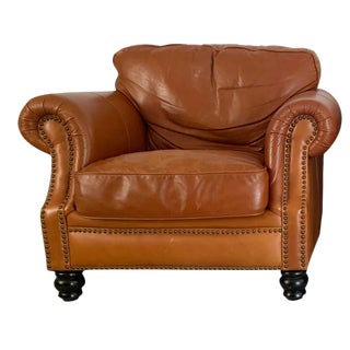 Vintage Leather Club Chair For Sale