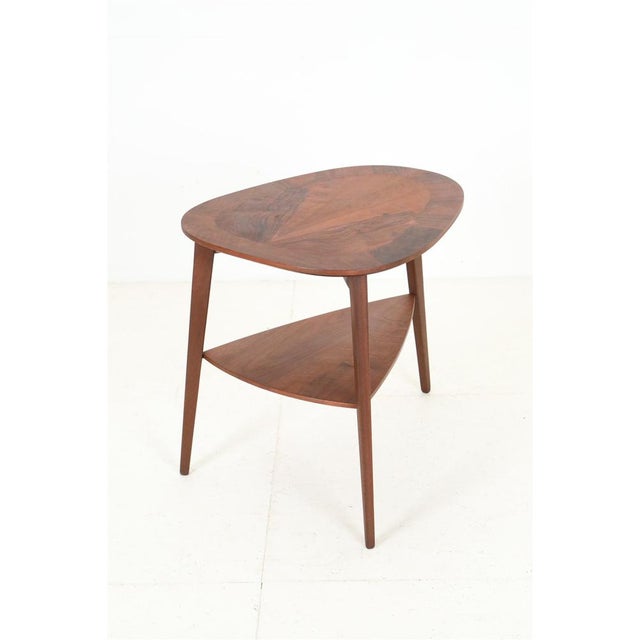 Danish Walnut Side Table by Jørgen Aakjær Jørgensen for Møbelintarsia, 1960s For Sale - Image 4 of 18