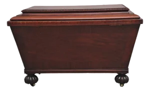 19th Century Mahogany Cellarette of Sarcophagus Form Cabinet, 1840s
