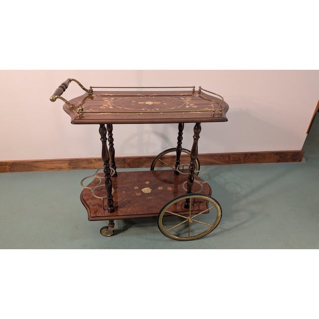 Italian Rolling Bar/Tea/Dessert Cart For Sale - Image 10 of 14