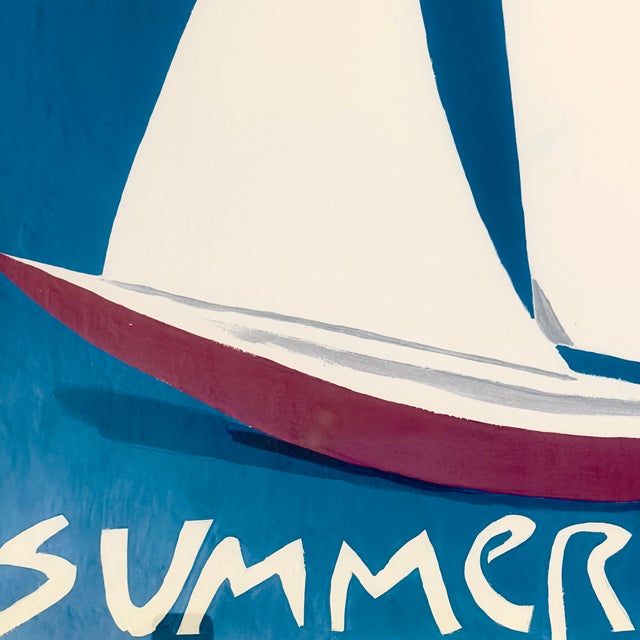 Rare Limited Edition ‘Summer Sail’ S Teen Print by Michael Volbeacht, Signed, Numbered 171/1000 For Sale - Image 4 of 10