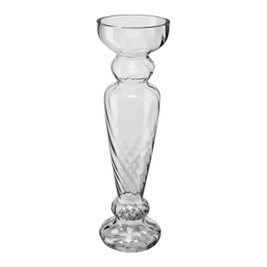 Grand 20" Studio Nova Crystal Glass Pedestal Vase/Candle Holder