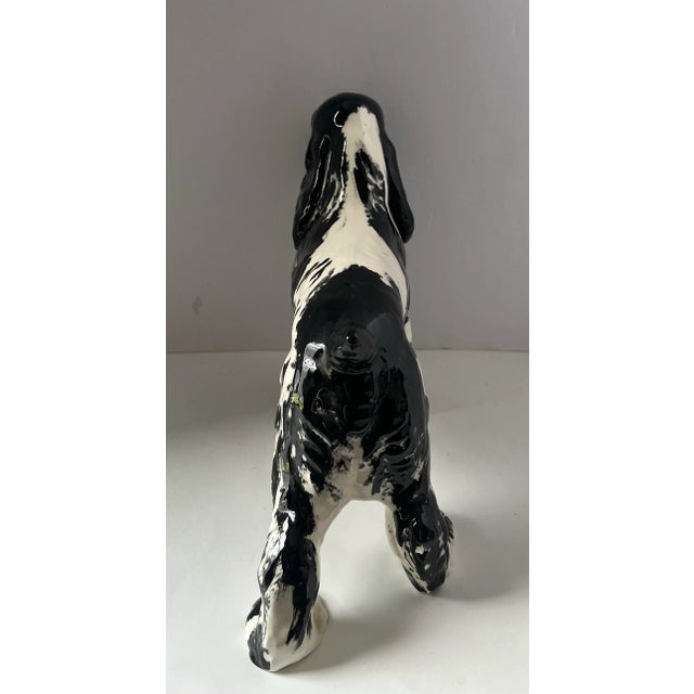 Late 20th Century Late 20th Century English Black & White Springer Spaniel Figurine For Sale - Image 5 of 7