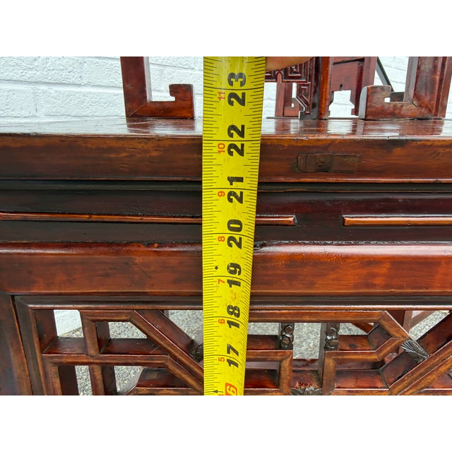 19th Century Pair of Chinoiserie Style Carved Wood Hall Chairs For Sale - Image 10 of 16